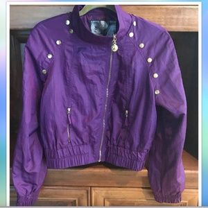 WOMENS BOMBER JACKET BY KENSIE SIZE MEDIUM . Full Zip-High Neck